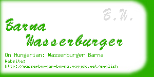 barna wasserburger business card